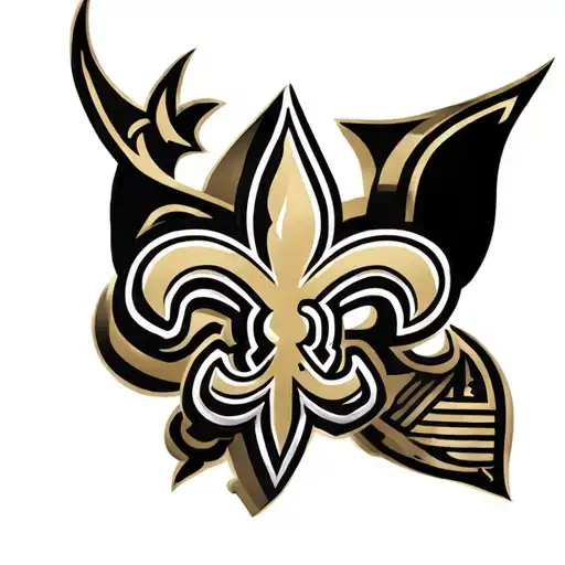 New Orleans Saints Logo Combined