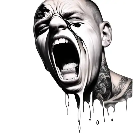 Guy Ripping His Own Face Off