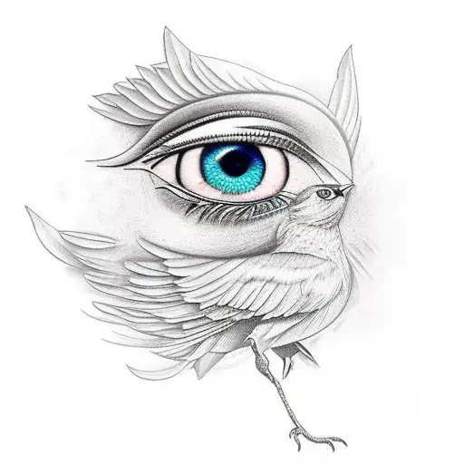 Eye Of Horus With Clock Reflection