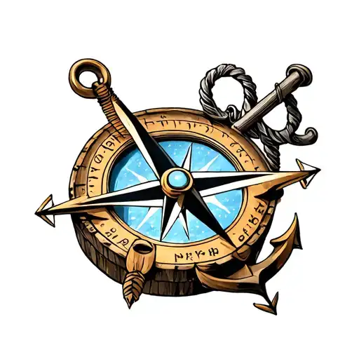 Compass Rose Boat Anchor Marine