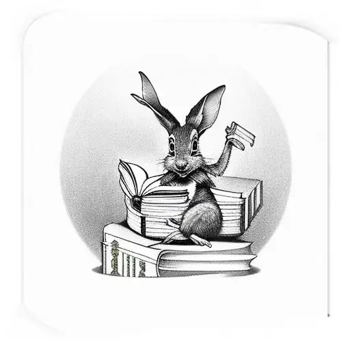 Brer Rabbit And Characters Escaping From A Propped Open Book