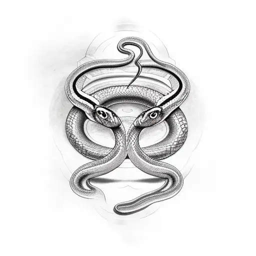 Snake With Letter C In Its Head