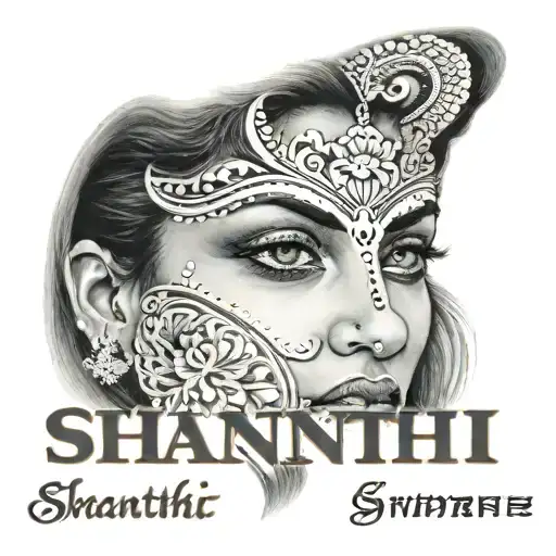 Shanthi Name With Female Face