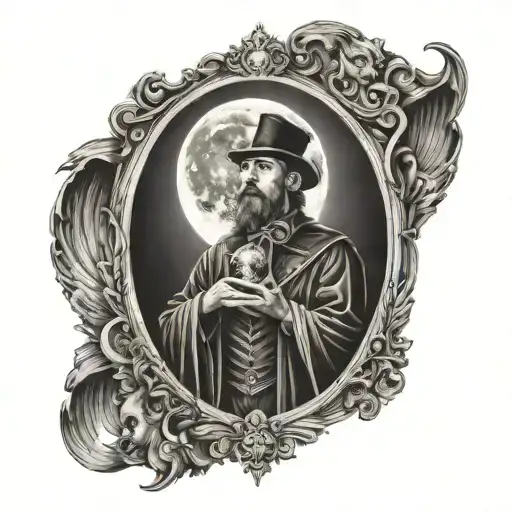 Tarot Moon And Magician