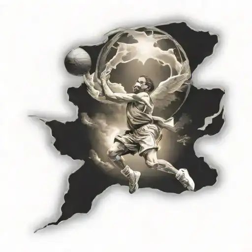 Angel Dunking A Basketball