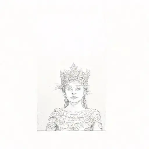 A Young Girl With A Crown On Her Head