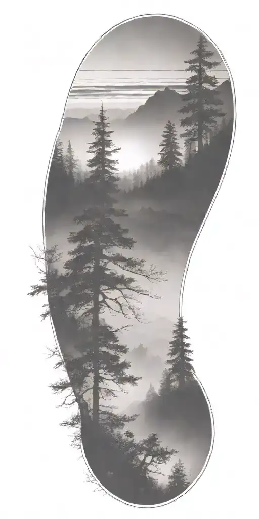 Dark Atmosphere Fog River Mountain Small Radio Antenna