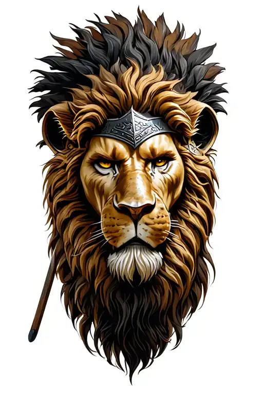 Lion-headed Gladiator In The Coliseum Gladiator Fighting