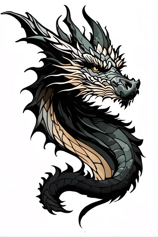 Nordic And Tribal Dragon