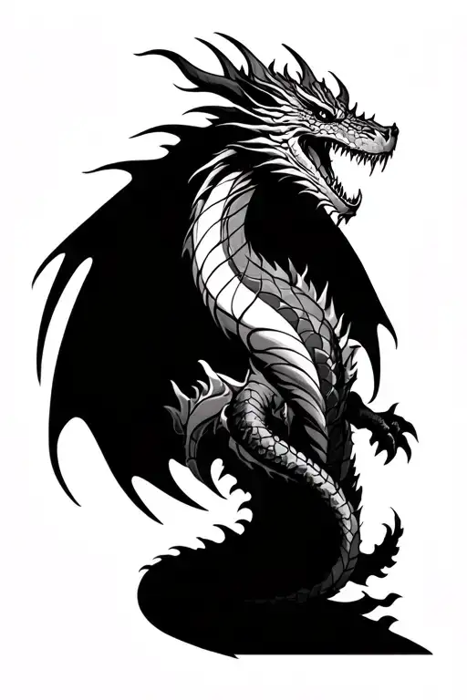 Aggressive Nordic Dragon
