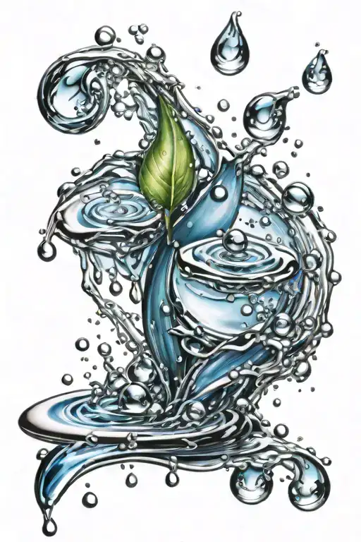 Water Drops And Splash