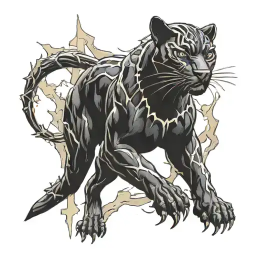 Black Panther With Lightning