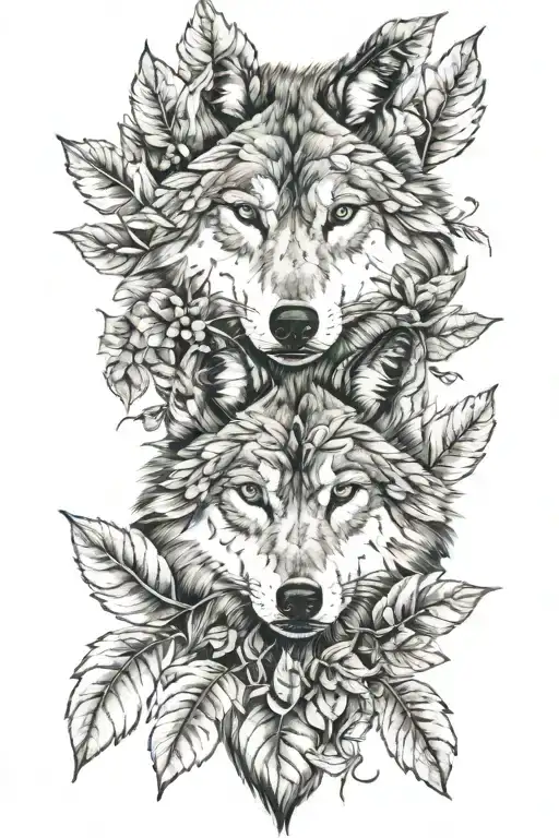 Wolf Hidden Leafs
