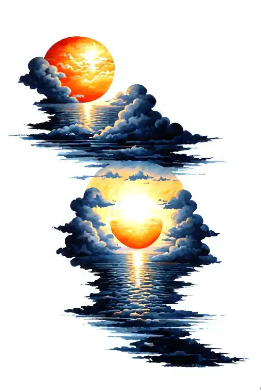 Twin Sun Light And Cloud With Horizon