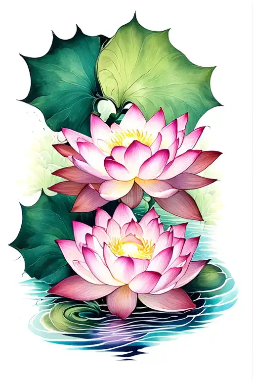 Lotus Flower Intertwined