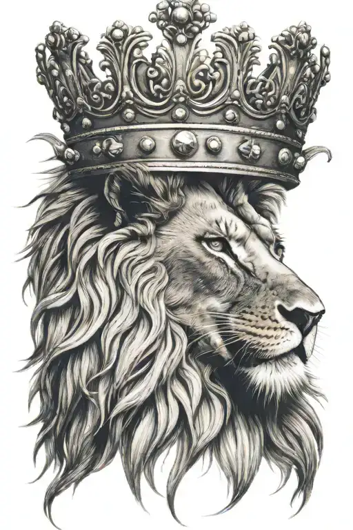 Lion Wearing A Crown