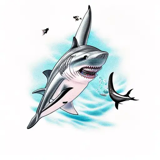 Diver Stabbing A Shark