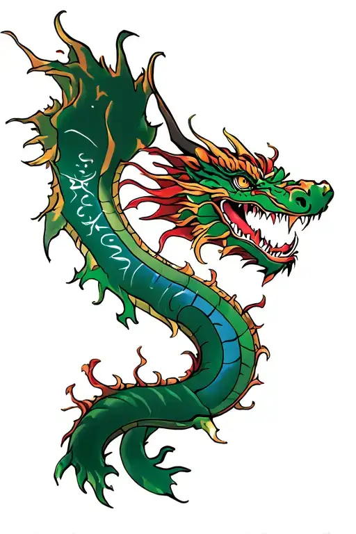 Vietnam Map And Dragon