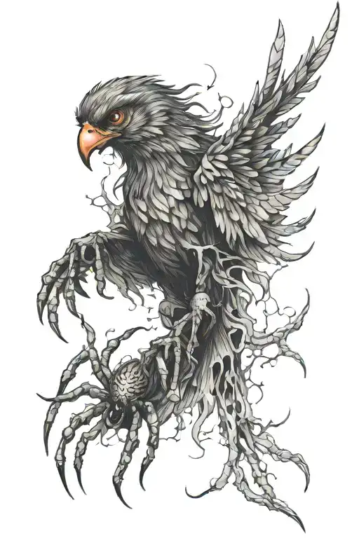 Phoenix And Spider Hanging
