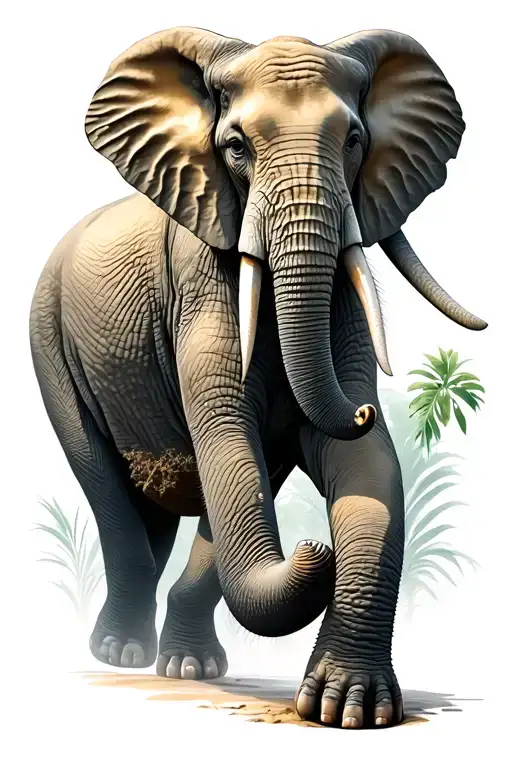 Elephant Jungle Is Running Towards Me