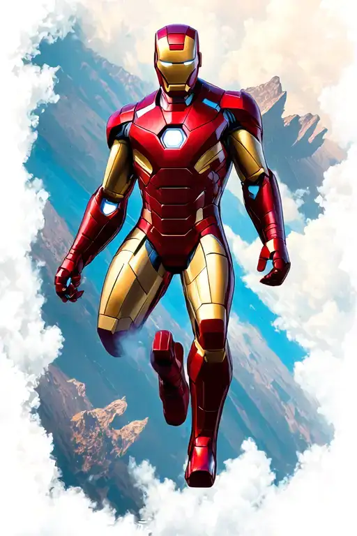 Flying Ironman Marvel Scene