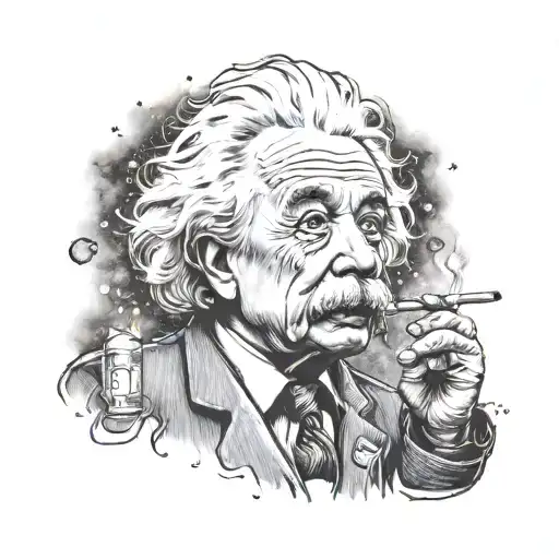 Einstein Smokes In Space