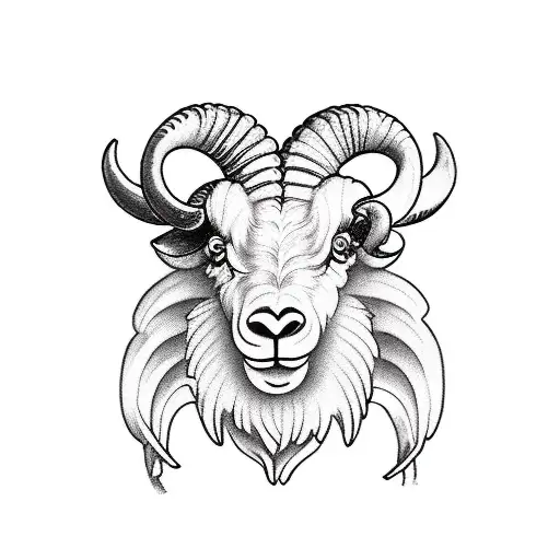 Full Sleeve Ram With Rose And Rosary