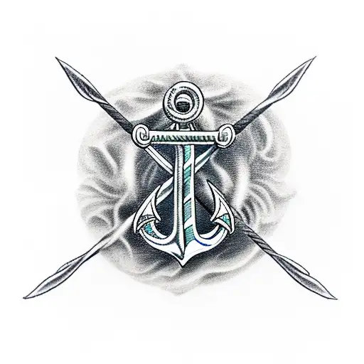 Anchor With Poseidon's Trident