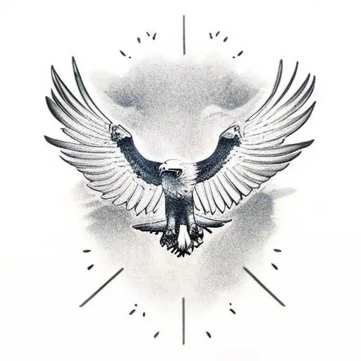 Eagle Landing On A Branch