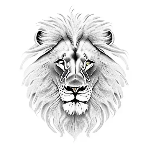 Lion Head In Africa Continent