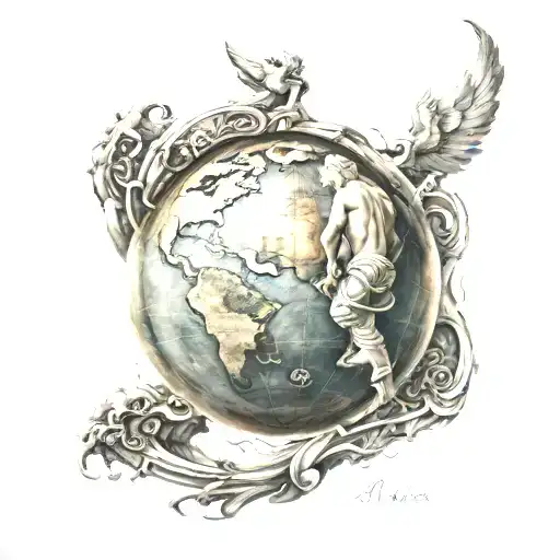 Atlas God And The World