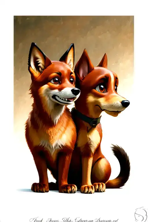 Todd And Copper From The Fox And The Hound