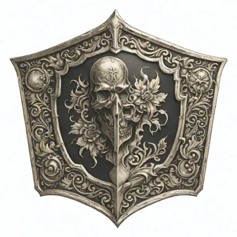 Back Sheild With Credere Down The Middle