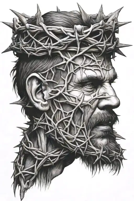 Crown Of Thorns Around Head