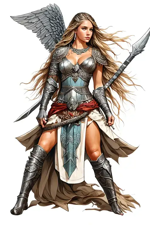 Viking Valkyrie Warrior Woman