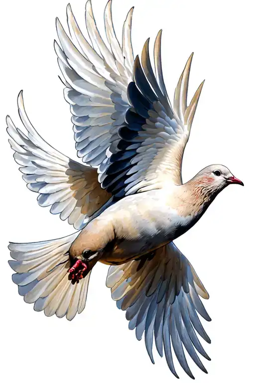 Dove Flying Away