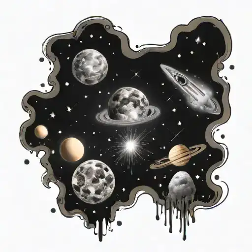 Asortment Of Cute Galaxy Doodles