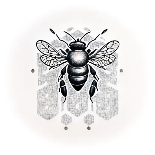 Bee Hive And Honey Comb