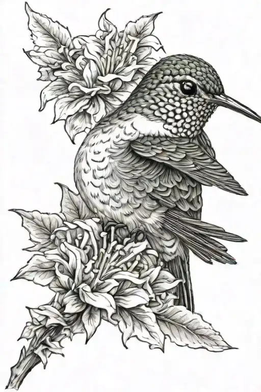 Hummingbird Sipping Nectar