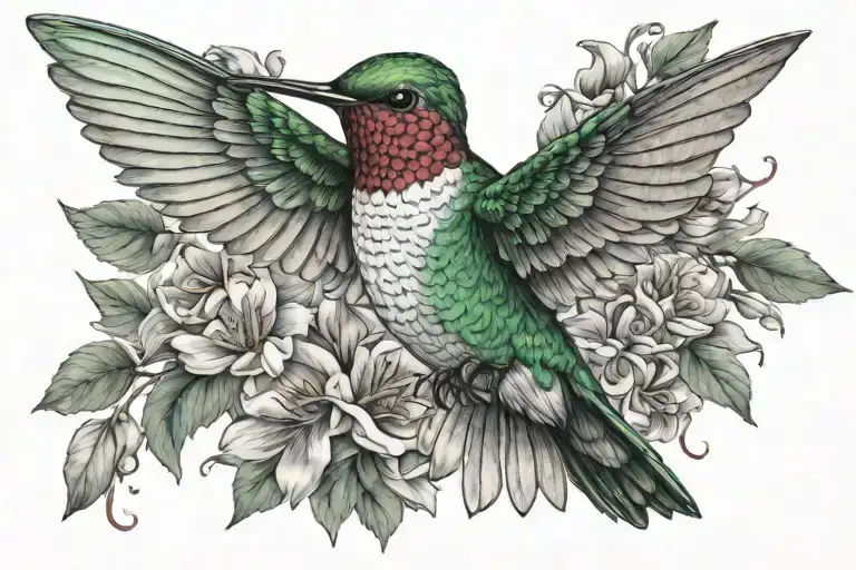 Hummingbird With His Wings Wrapped