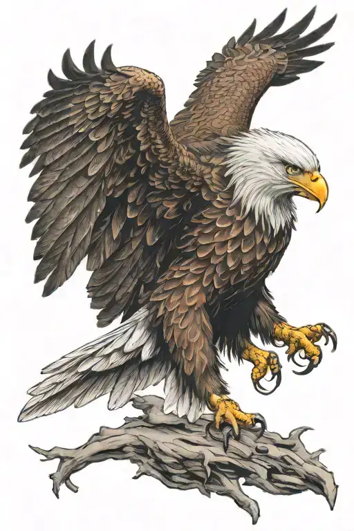 Eagle With Wounds But Flying Magestically
