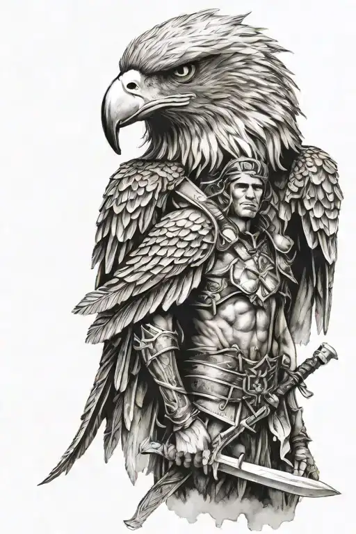 Warrior With Eagle