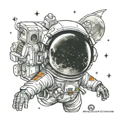 Outerspace With Moon