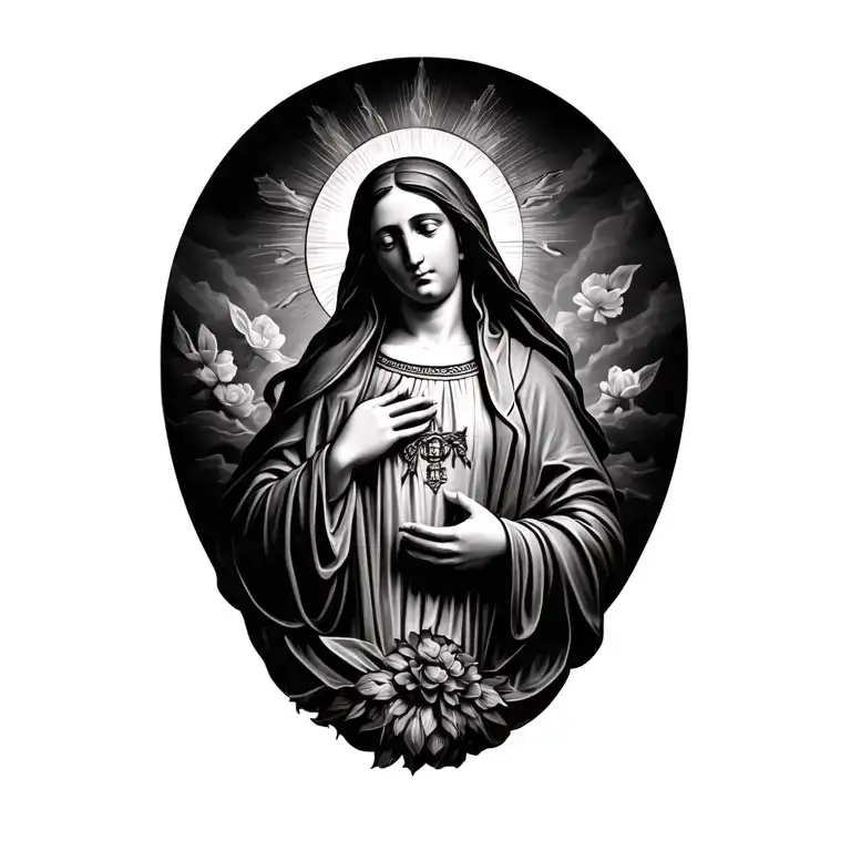 Virgin Mary Surrounded