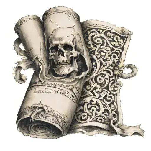 Old Scroll That It Was Burned In One Extreme