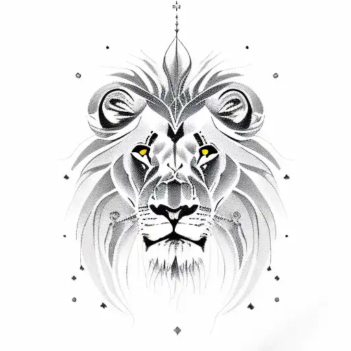 Lion With Hebrew Typography