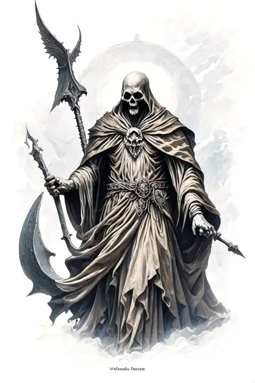 Grimm Reaper Escorting Souls To Valhalla