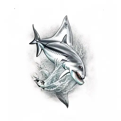 Blood Thursty Shark Cartoon