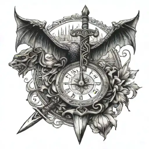 Tarot With Sword And Scales