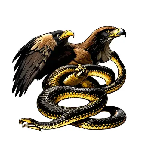 Military Army Eagle Holding Don't Tread On Me Snake
